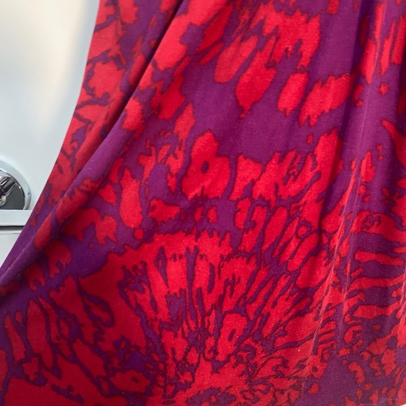 Marciano Mini Dress Keyhole Purple Red Tie Dye - Picture 2 of 3